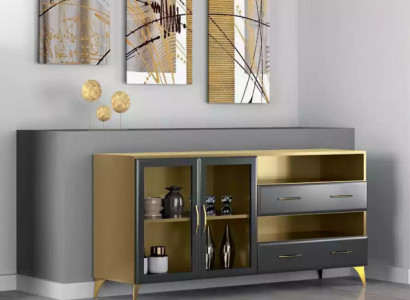 Sideboard Luxury rocking Modern Living room Chests of drawers Wood Chest of drawers